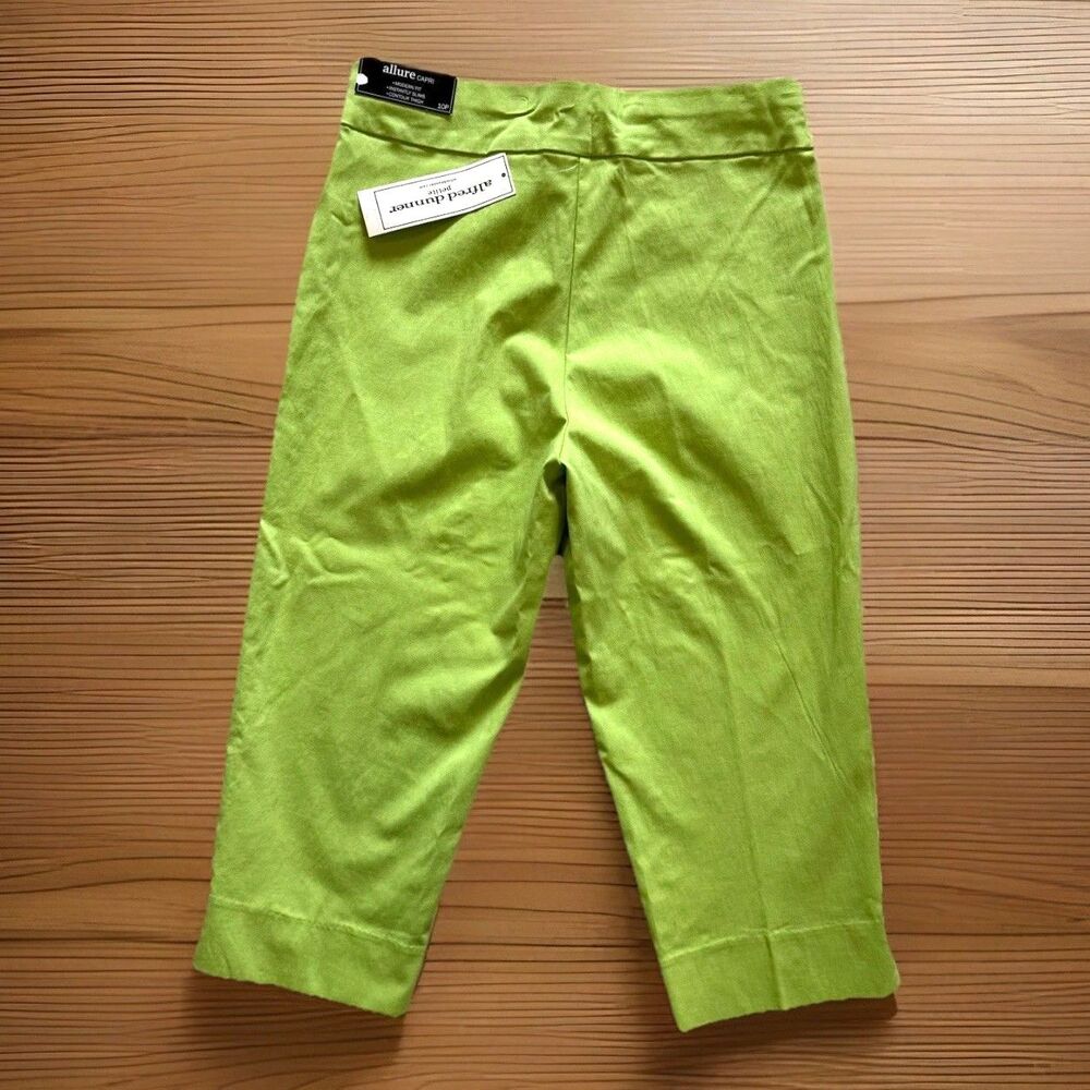 Alfred Dunner Womens Pull On Allure Capri Pants NWT SIZE 10P Short Lime Green - Picture 8 of 9